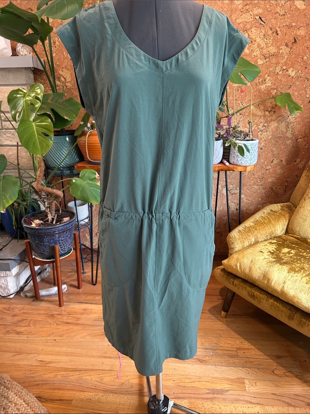Prana Teal Green Short Sleeve Athletic Dress